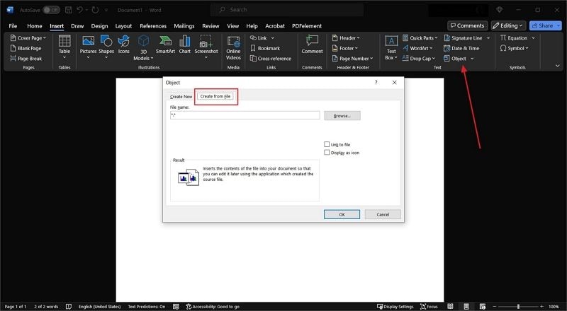 insert pdf into word as image free