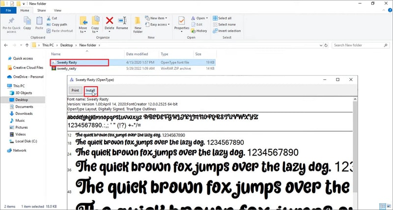 install fonts to indesign