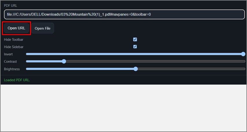 Open a PDF file in the PDF Dark Inverter viewer