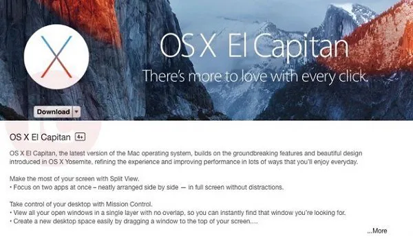 El capitan failed to install