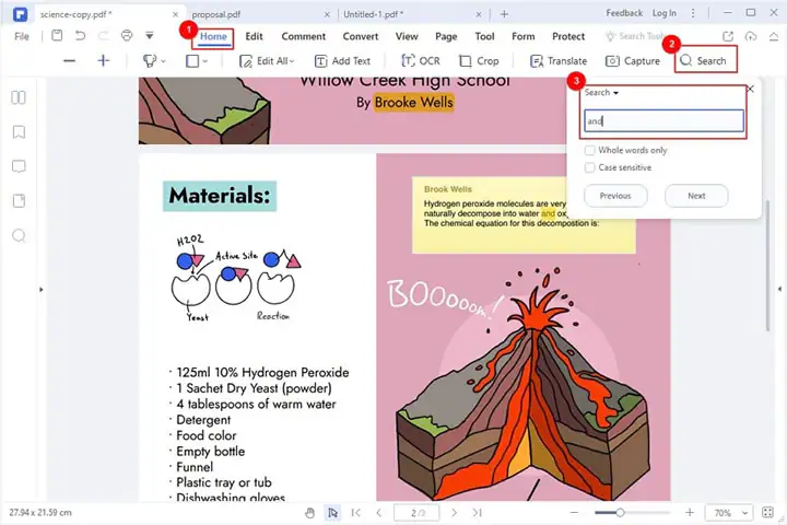 панель поиска ключевых слов pdf 2