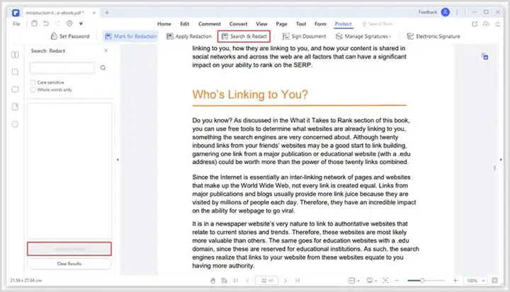 pdf keyword search redact