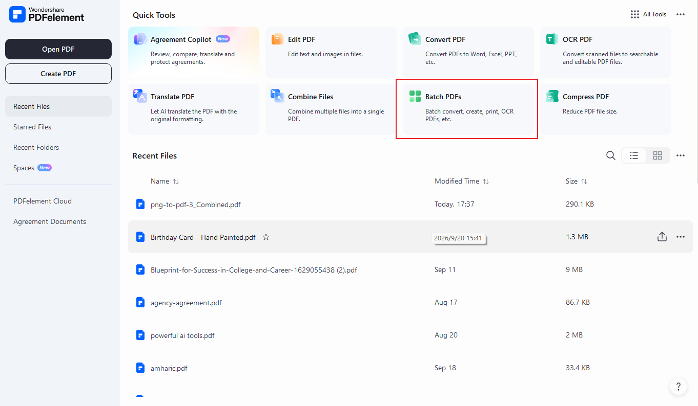 batch pdf feature