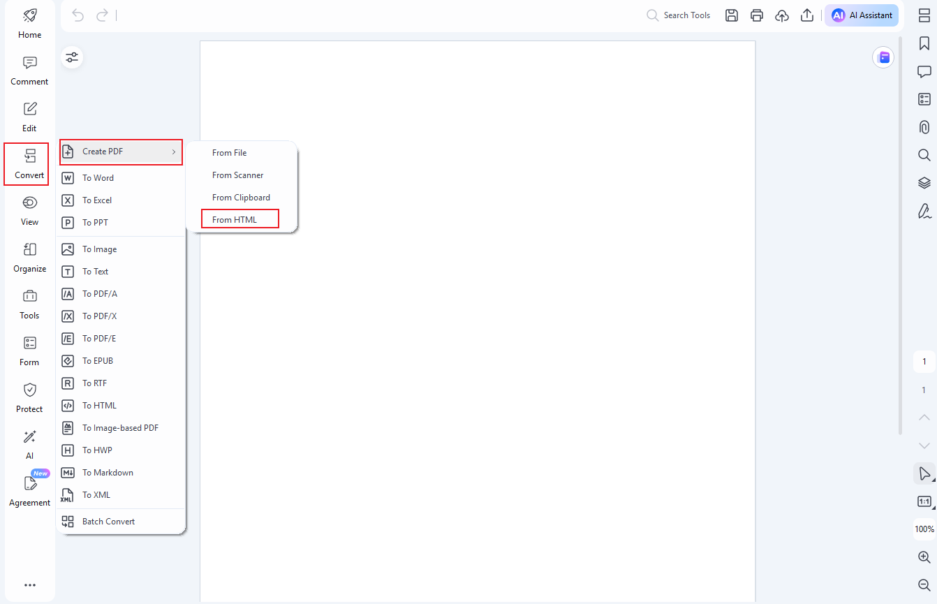 create pdf from html