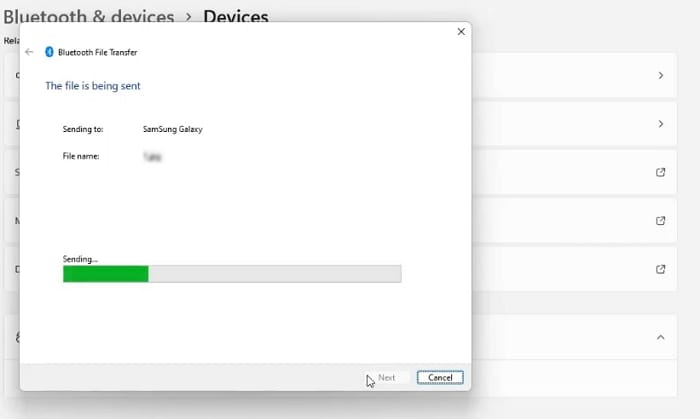 transfer pdf from laptop to android via bluetooth