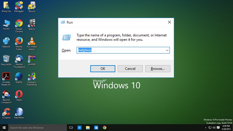 tela de início do windows 10