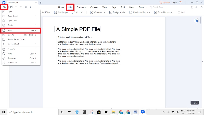 Edit PDF File