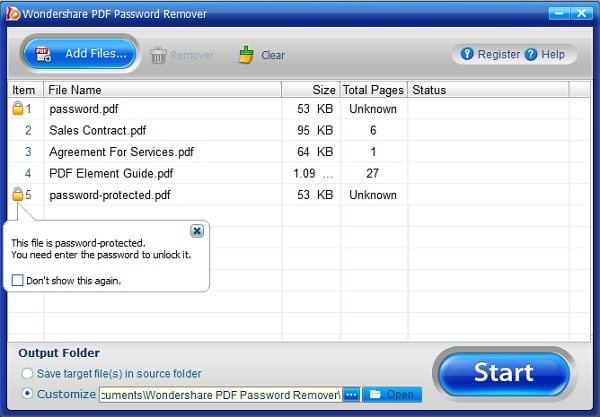 convert password protectd pdf