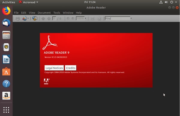 interface utilisateur d'adobe reader linux