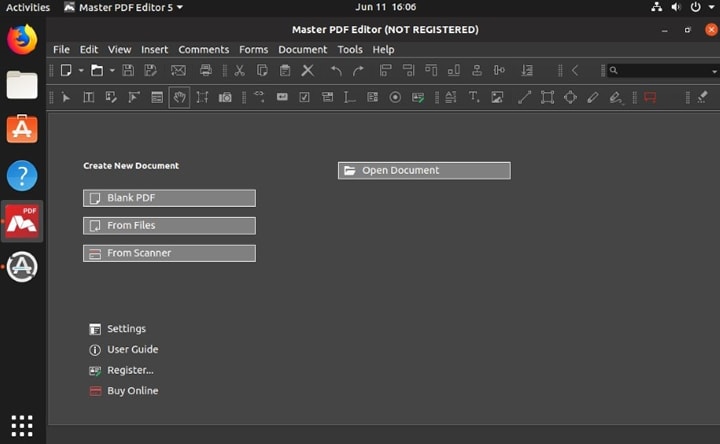 master pdf editor interface on linux