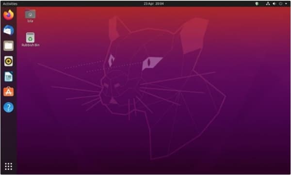 ubuntu 20.04 main screen
