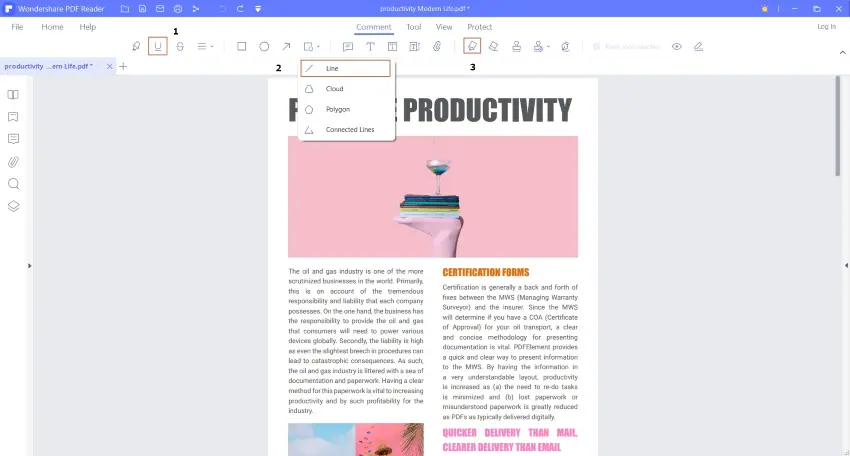 إضافة خطوط إلى pdf