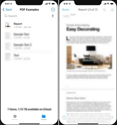 open pdf in files on iphone