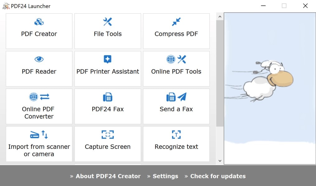 pdf24 creator interface