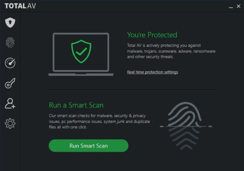 totalav real-time protection and smart scan