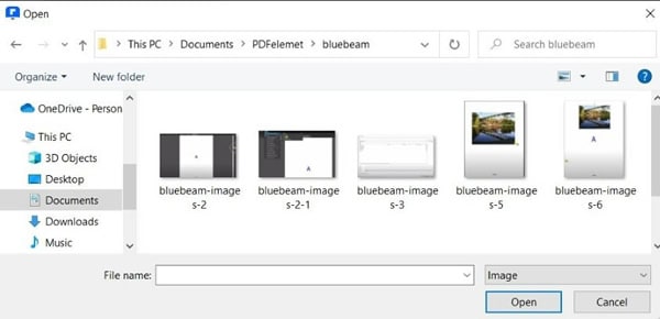 selecting an image to add to pdf 