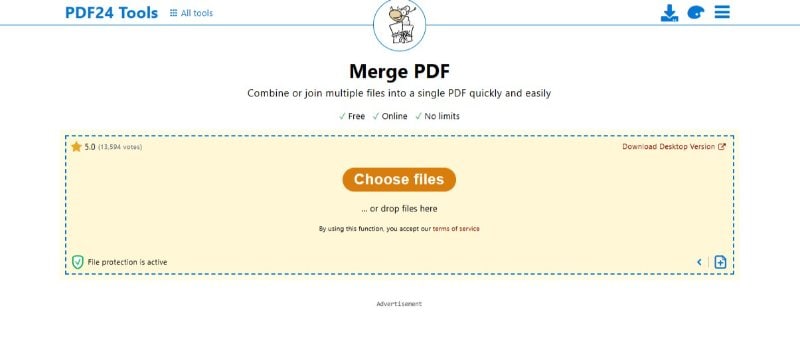 choose files pdf24 tools