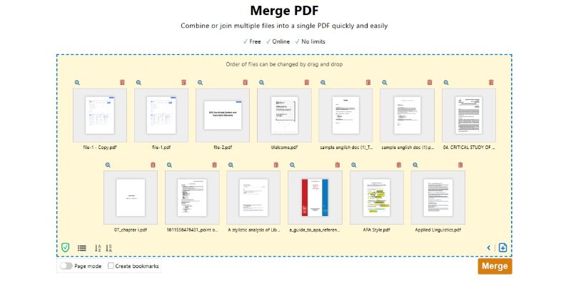 mesclar arquivos pdf24 tools