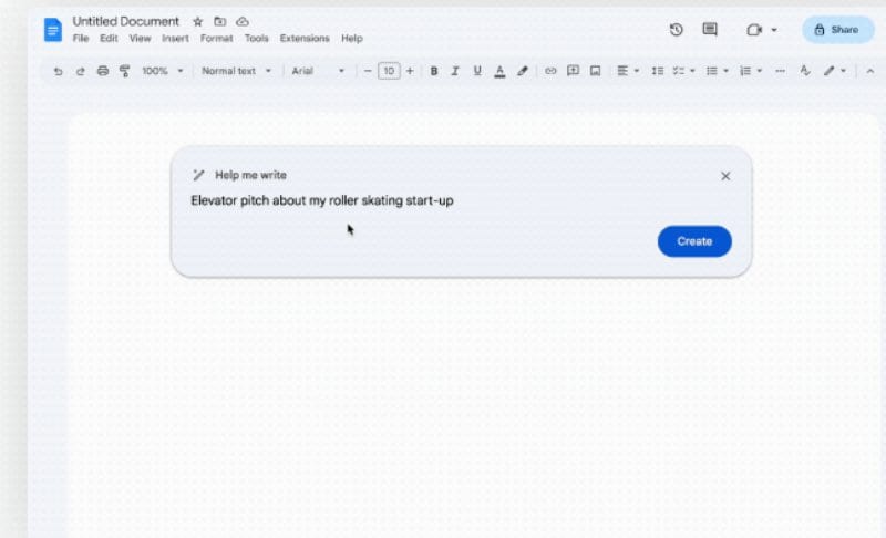 google doc ai prompt