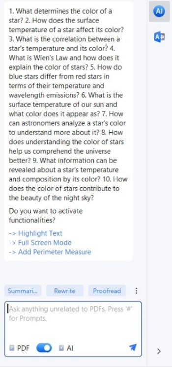 questions created by pdfelement from text