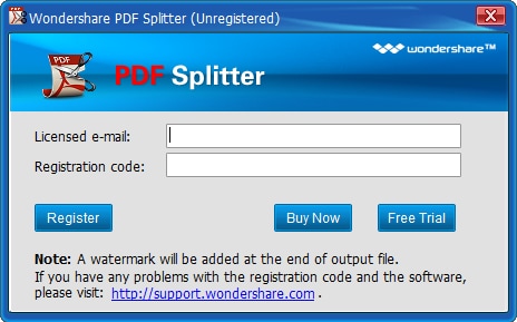 register pdf splitter for windows