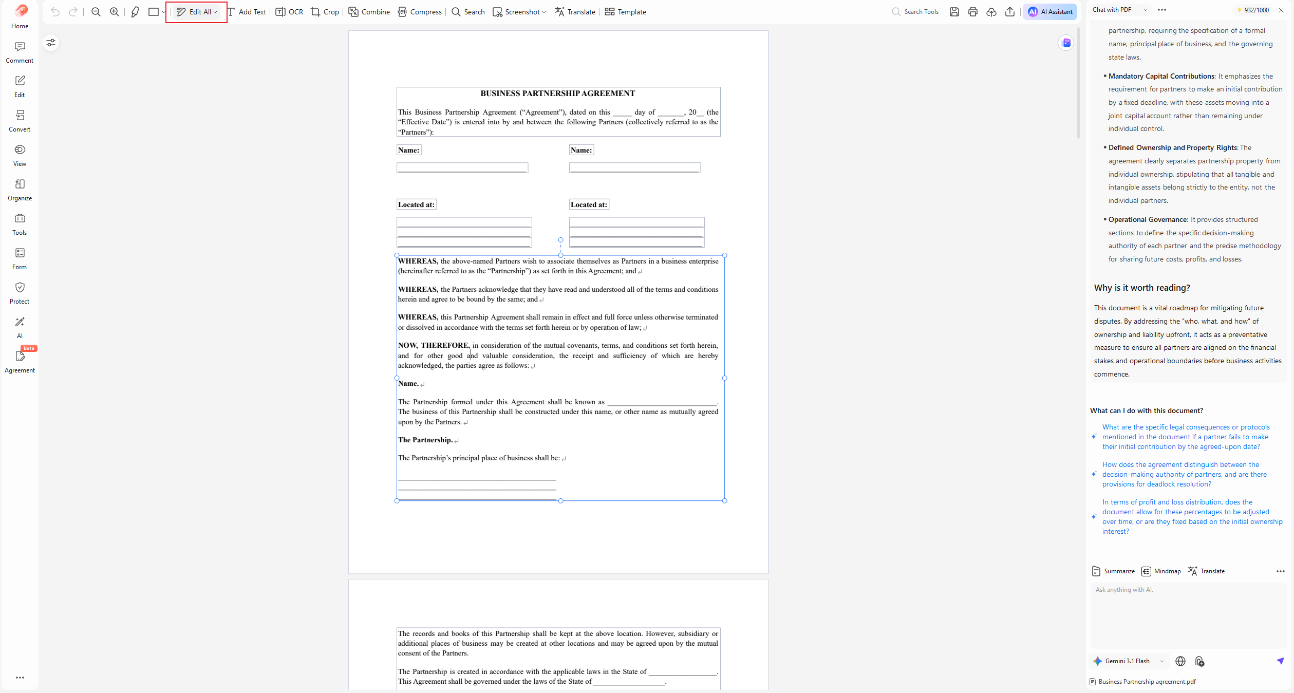 customize template