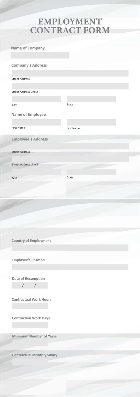 Modèle de Contrat de Travail