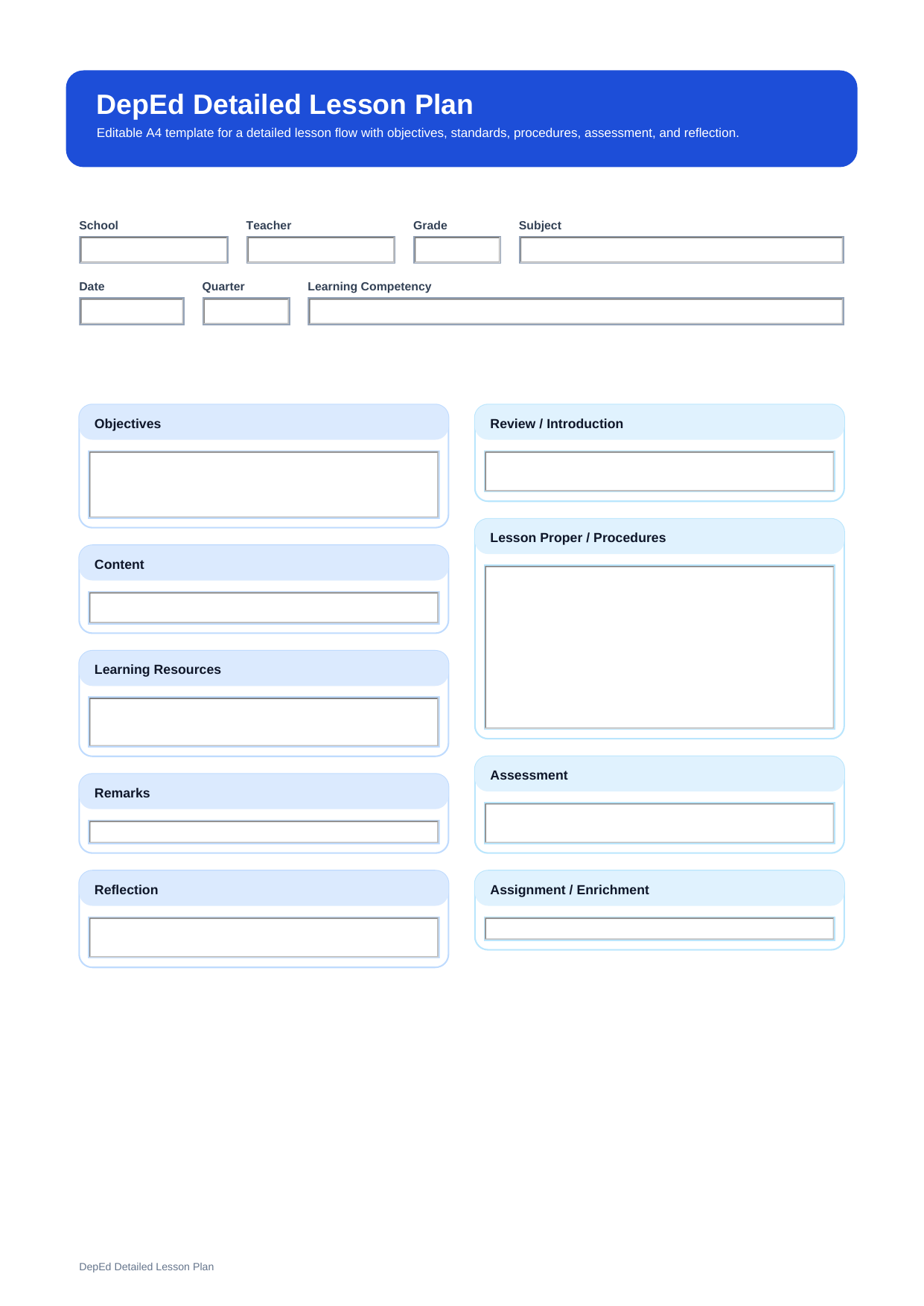 deped detailed lesson plan
