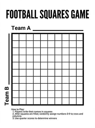 100-square football squares template blank 3