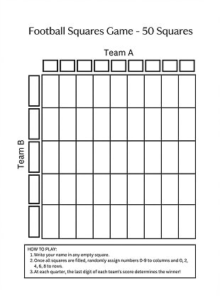 50-square football squares template blank 2