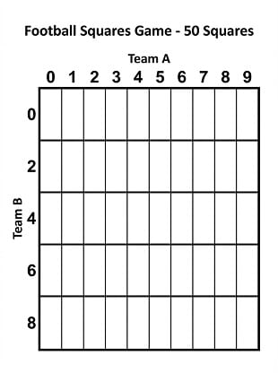 printable football squares 50 template