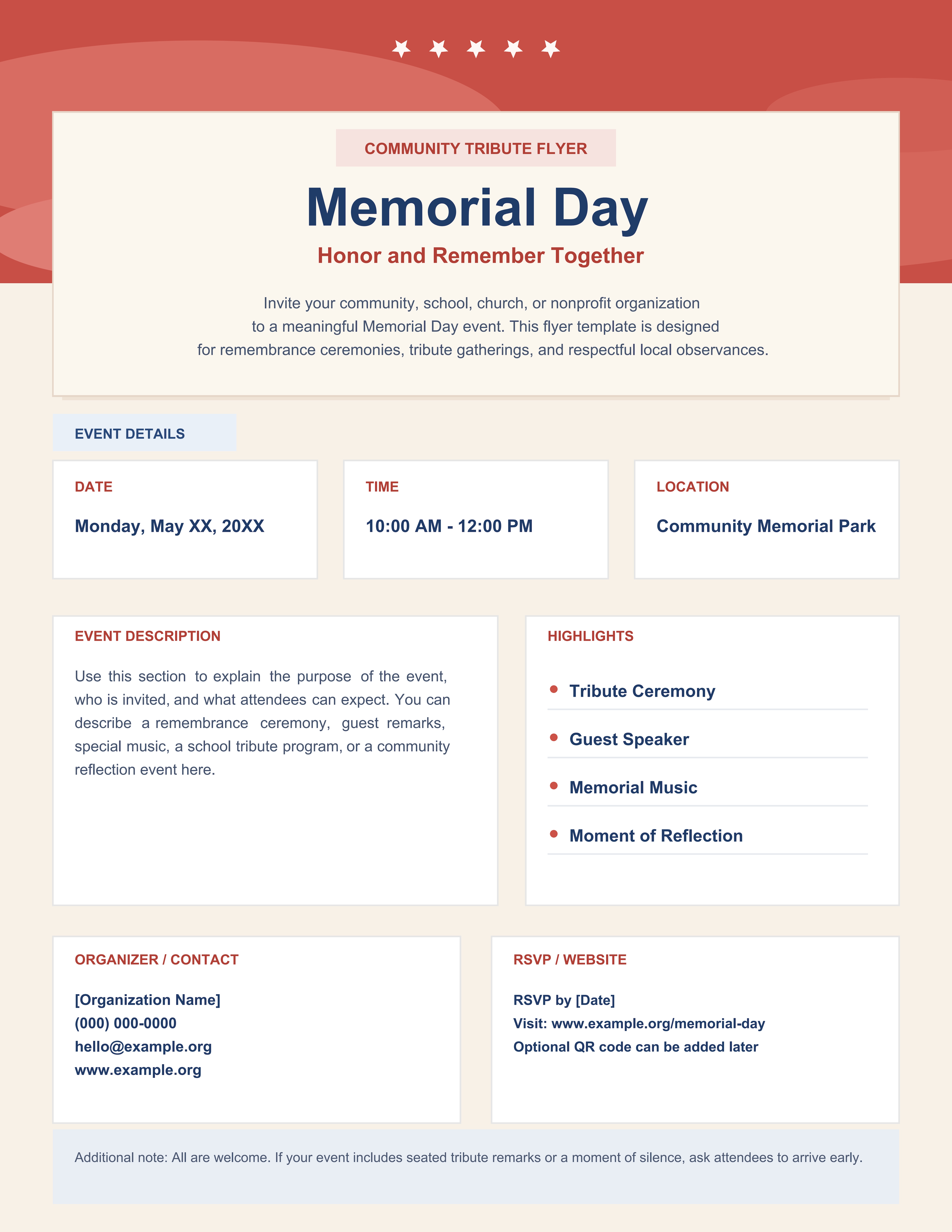 memorial day flyer