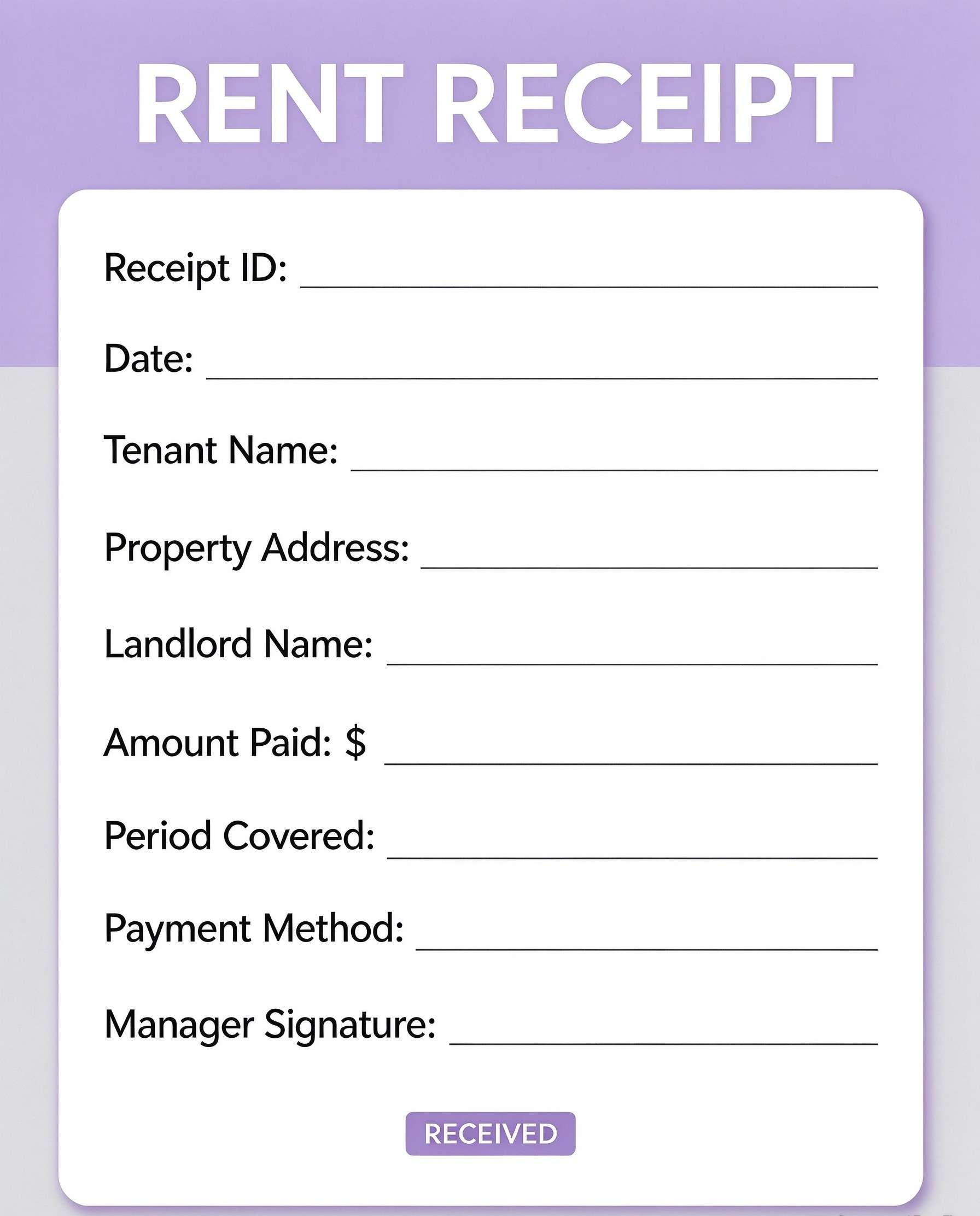 receipt for payment
