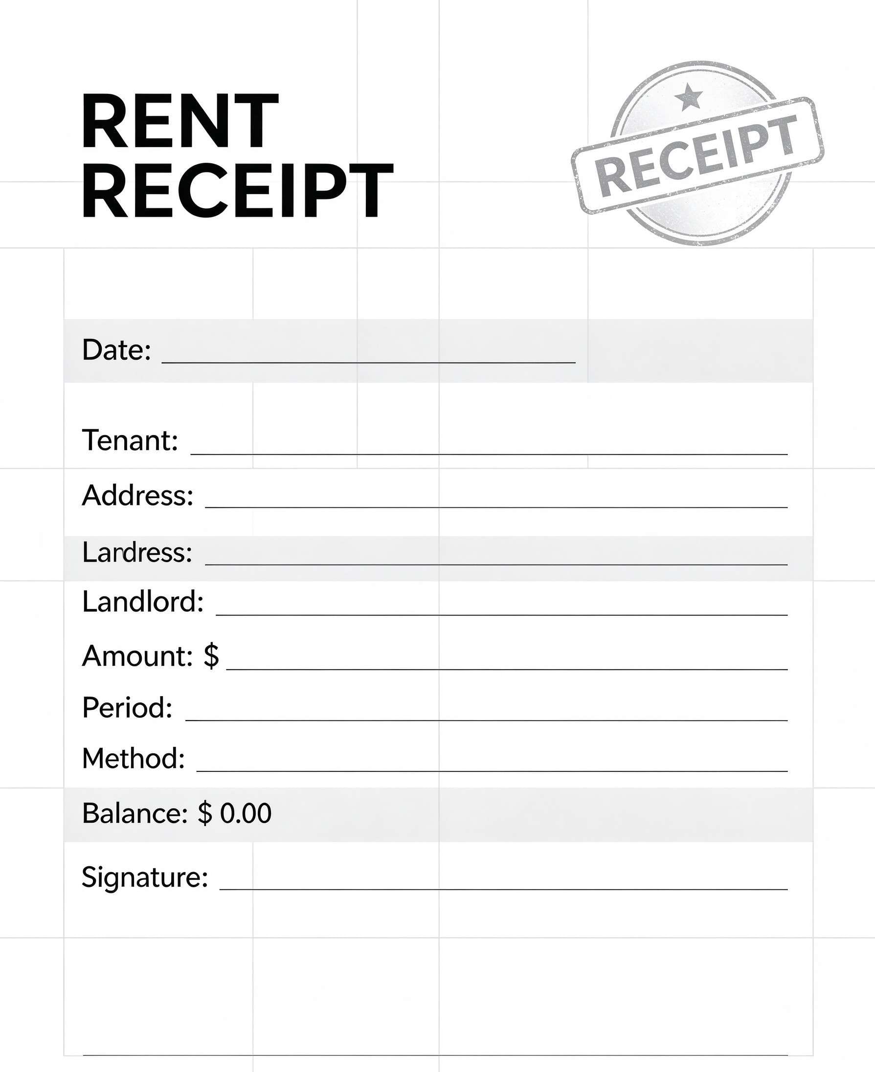 rent receipt free