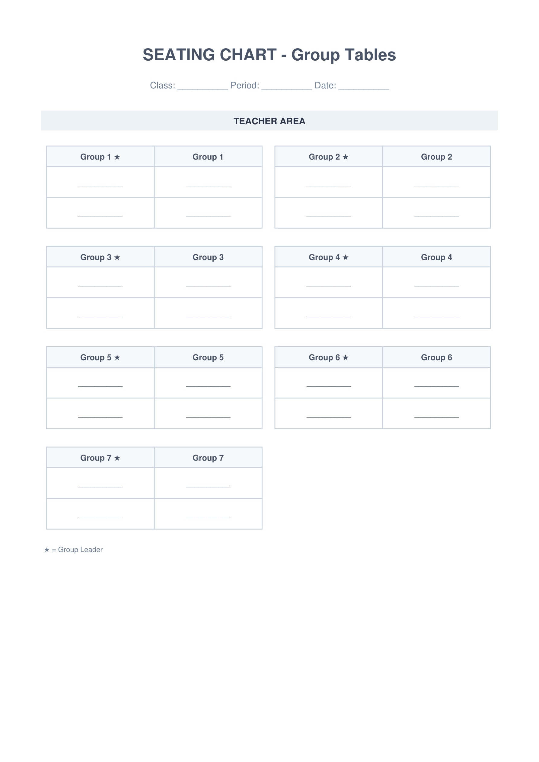 group seating chart template collaborative tables