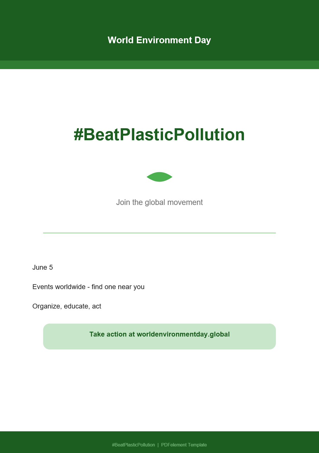 World Environment Day Flyer Template: Free Download