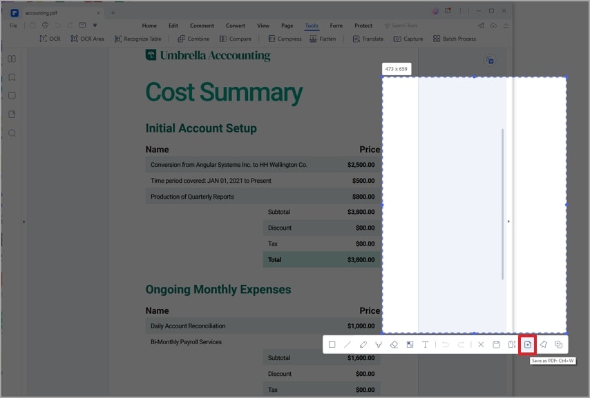 pdf snipping tool guardar captura de pantalla como pdf