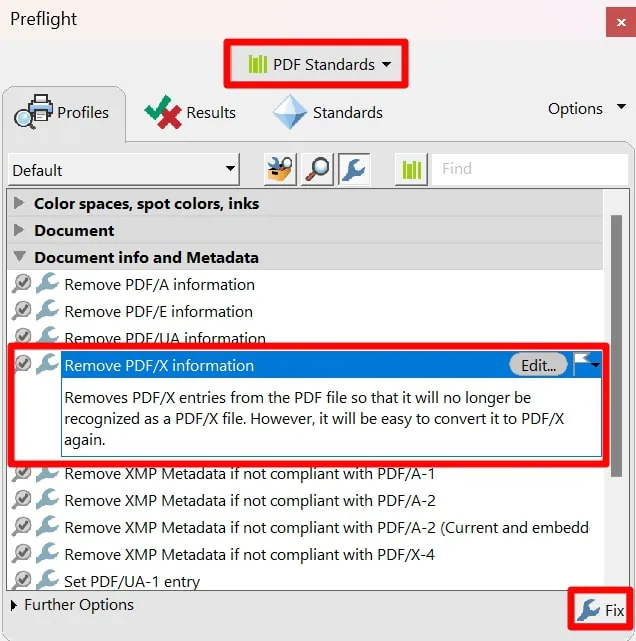 remove pdfx information and save file