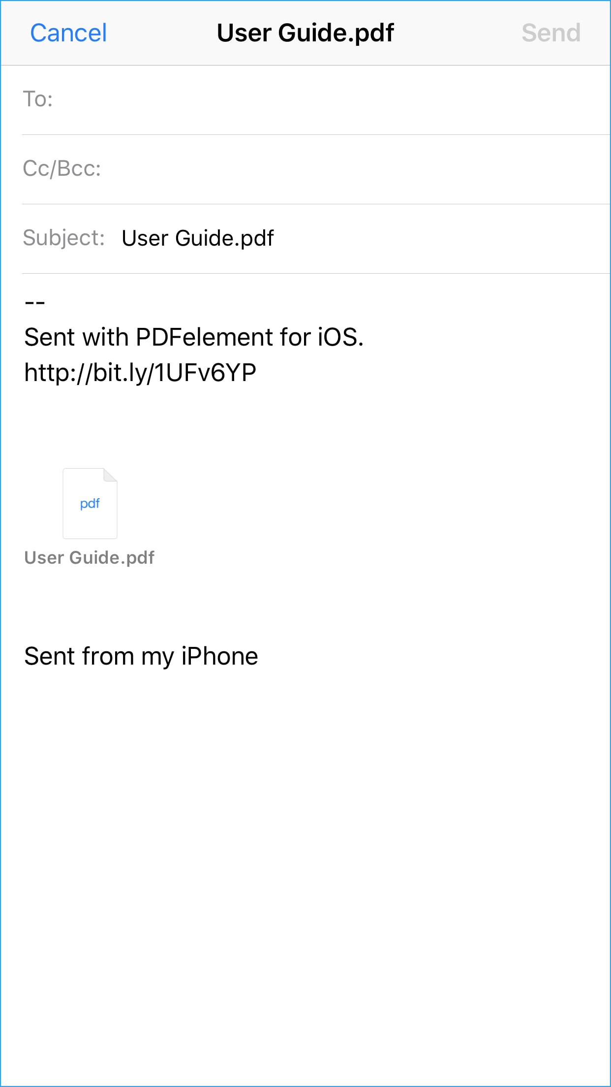 how to send pdf file from iphone