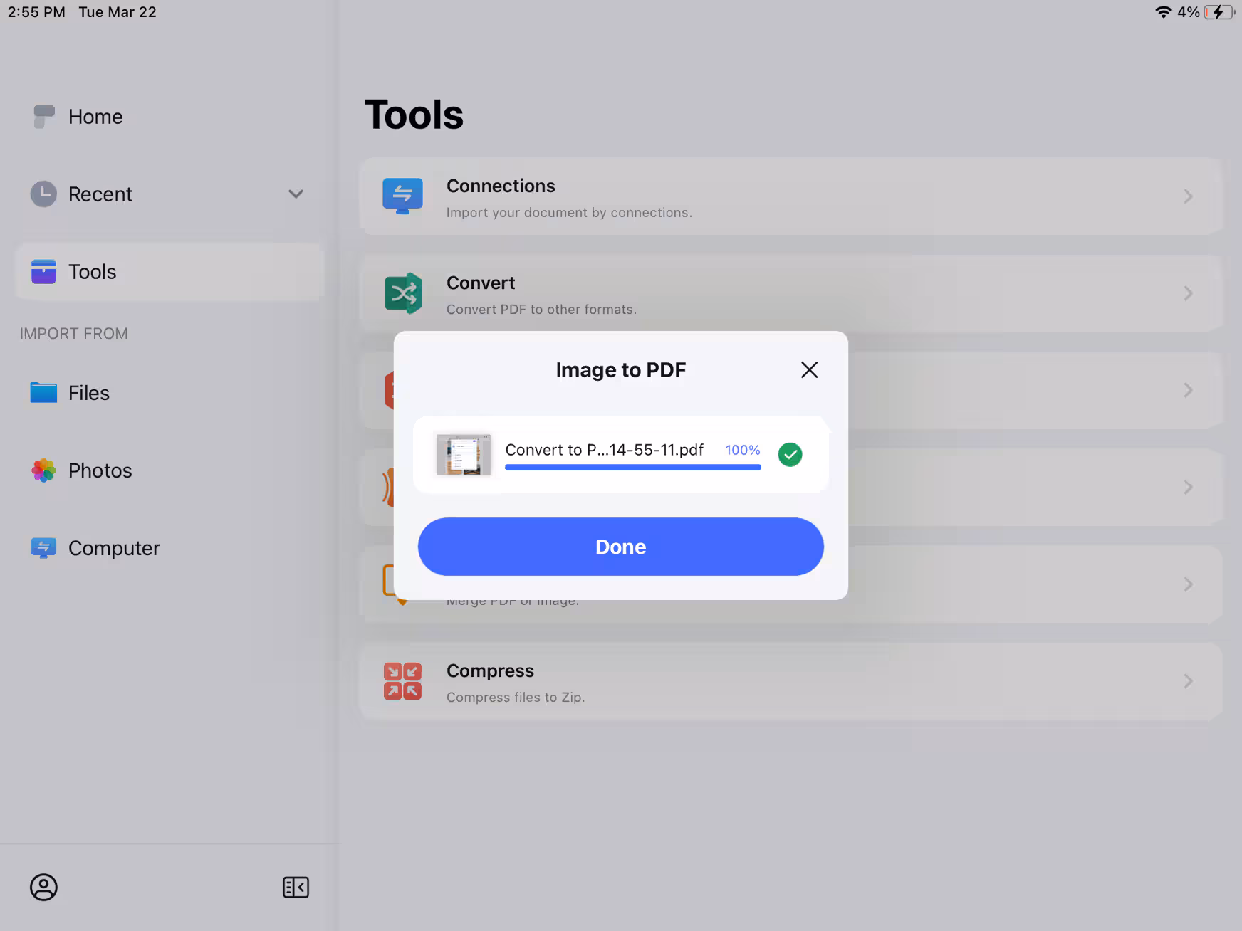 gif a pdf en iphone