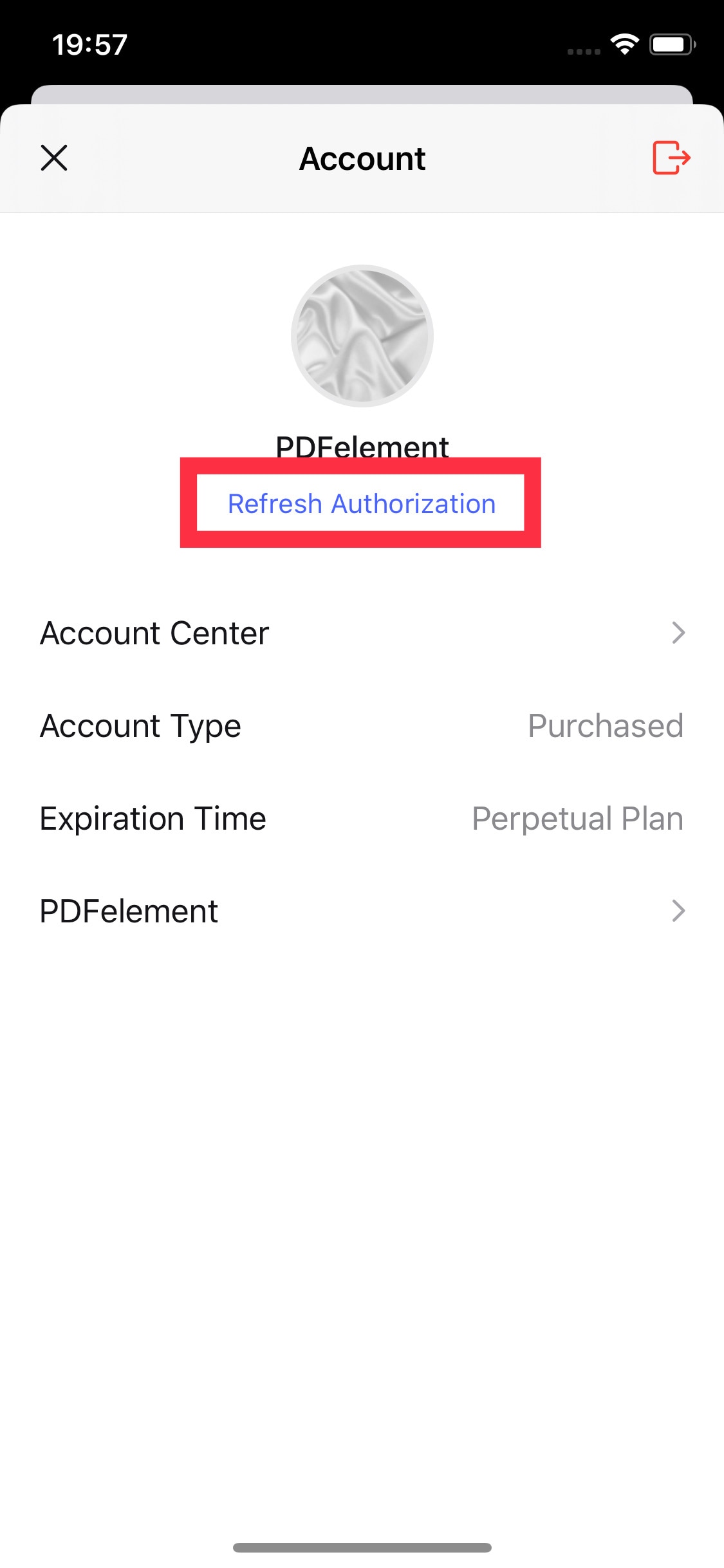 refresh the authorization for pdfelement