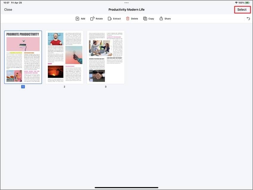 pdfelement organize pages