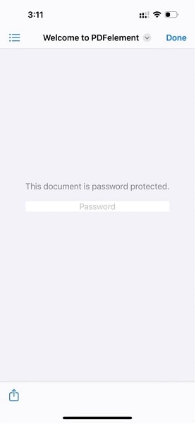 files app document password protected