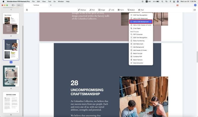 add background to pdf on mac