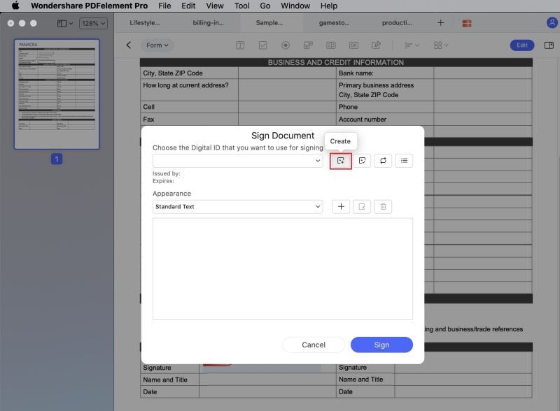 create a signature for pdf on mac