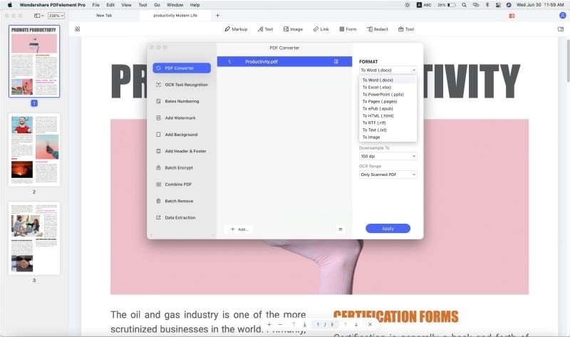 how to make a pdf into a jpeg on mac