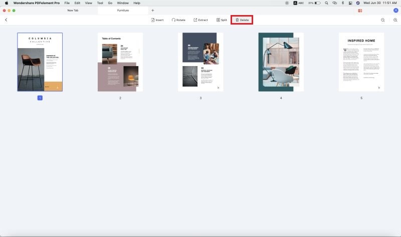 mac borrar página de pdf