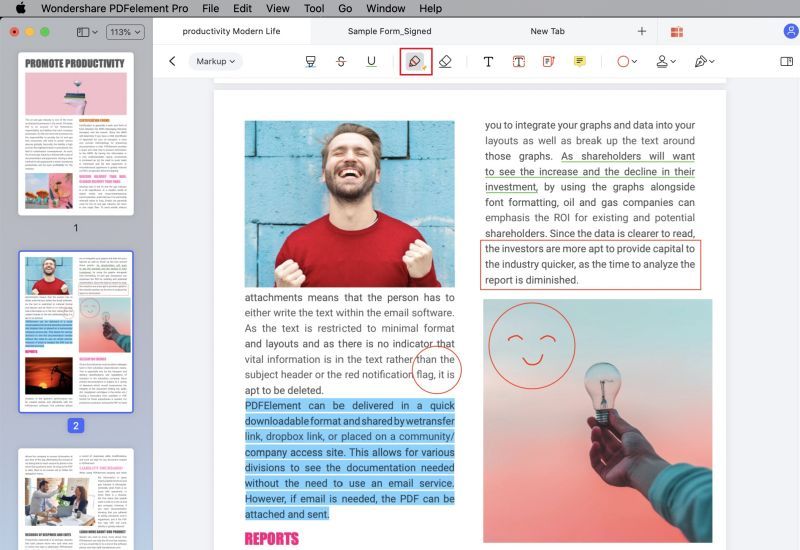 write on pdf mac