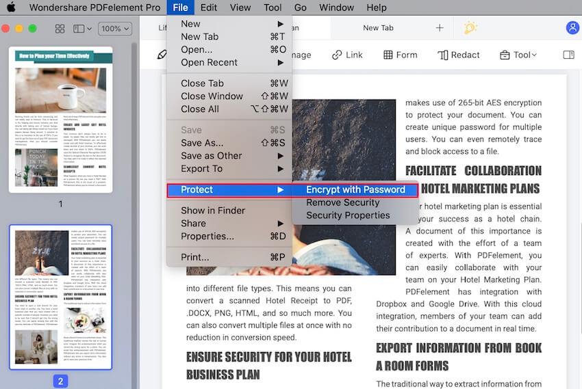how to password protect a pdf on mac