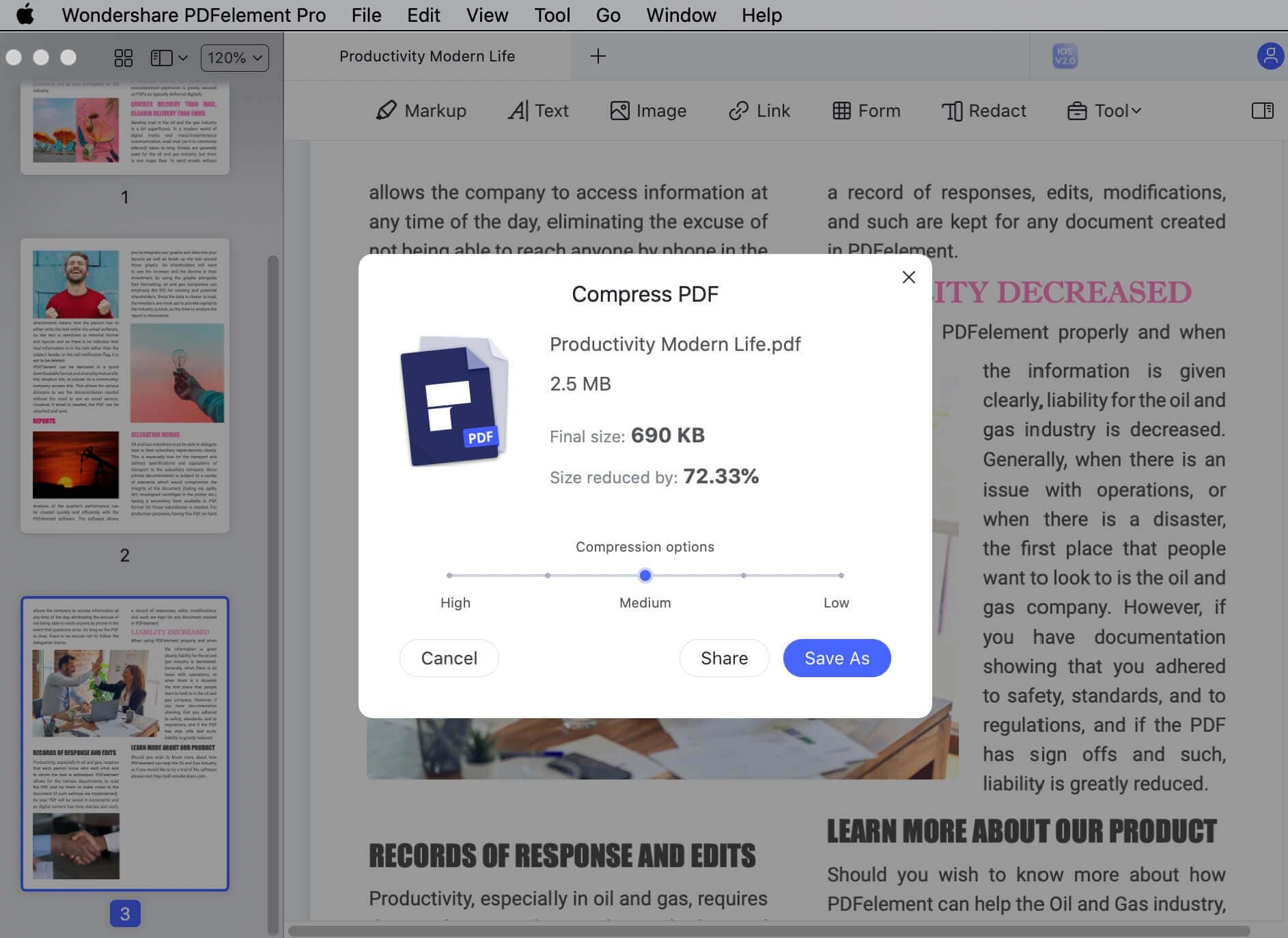 如何在 Mac 上調整 pdf 檔案大小